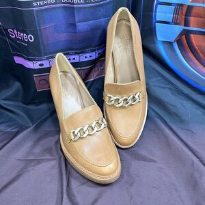 Naturalizer Callie Moc English Tea Leather Heeled Shoes Women's Size 6.5M